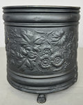 Plant Pot Vintage French Painted Brass Floral Jardiniere Planter LOT 6472