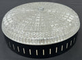 Ceiling Lamp Vintage French Style Patterned Glass Flush Mount LOT 6480