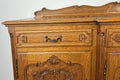 Sideboard Vintage French Louis Style Oak 4 Door Cupboard Carved Cabinet LOT 63634