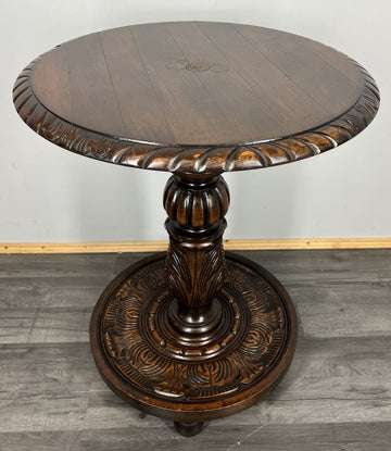 Plant Stand Vintage French Carved Round Pedestal Ornate Table LOT 44280