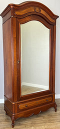 Wardrobe Antique French Style Mahogany Mirrored Carved Armoire Cabinet LOT 61570