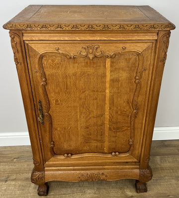 Cabinet Vintage French Style Oak Sideboard with Carved Cupboard LOT 62480