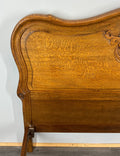 Bed Frame Vintage French Louis XVI Style Oak Double Carved Panel LOT 41127