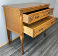 Chest of Drawers Vintage French Louis Oak 2 Drawers Ornate Cabinet LOT 443810