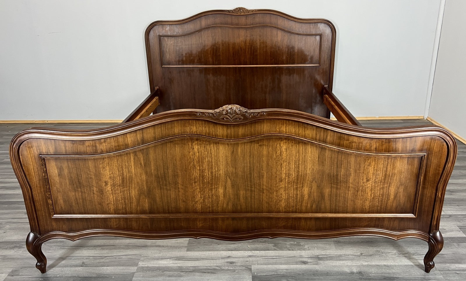 Bed Frame Vintage French Louis XVI Style  King Size Carved Panel LOT 40950