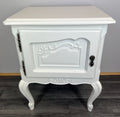 Pair of Bedside Tables Antique French Style Shabby Chic Carved Cabinets LOT 29863