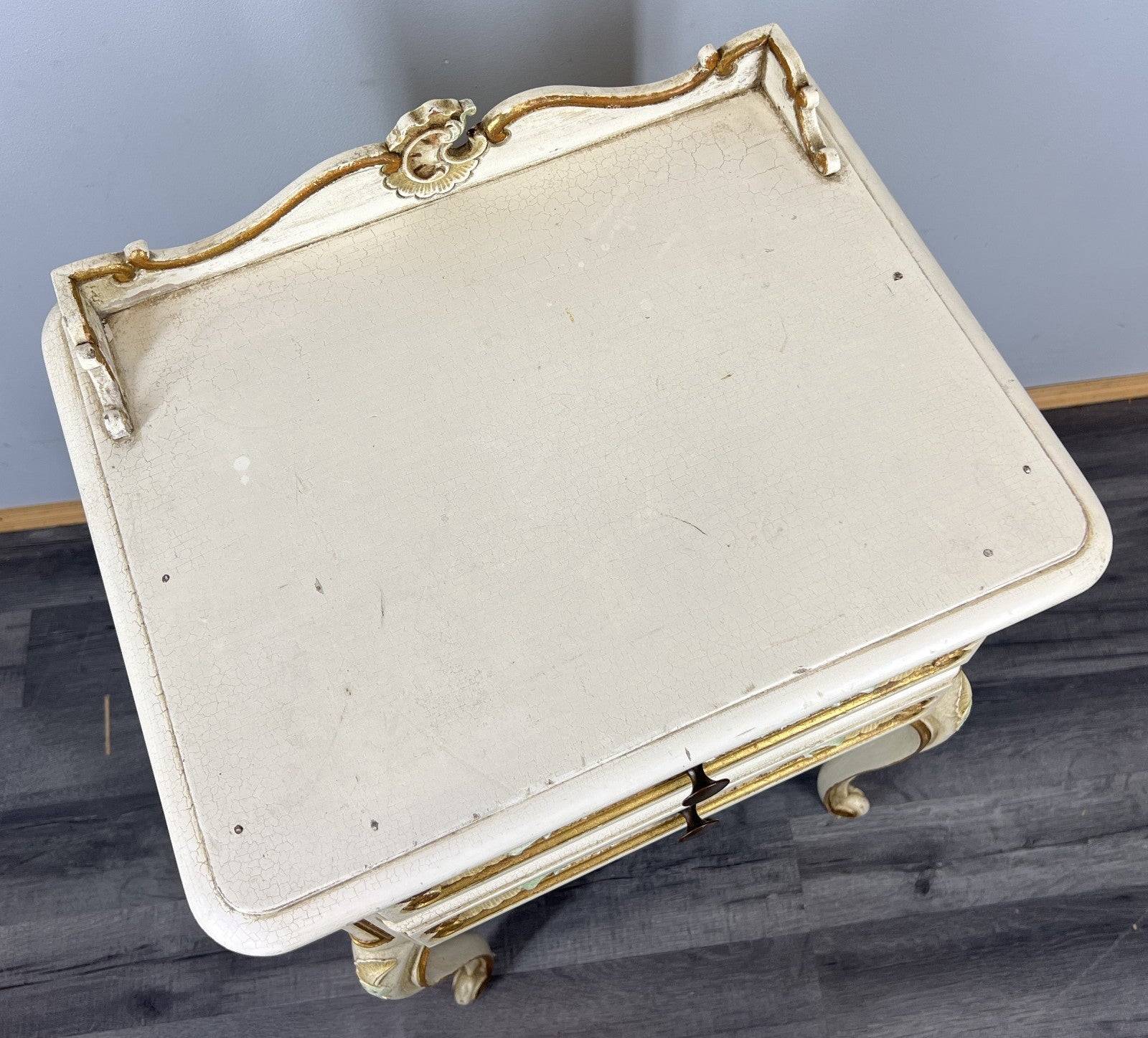 Pair of Bedside Tables Vintage Shabby Chic Louis Nightstands Cabinets LOT 43414