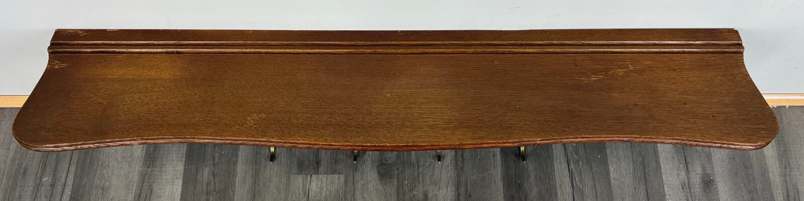 Coat Rack Antique French Carved Oak Wall Mounted 4 Hook Rack Hanger LOT 31088