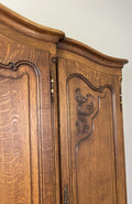 Wardrobe Vintage French Louis XVI Style Four Door Oak Carved Armoire LOT 61267