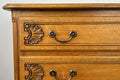 Chest of Drawers Vintage French Louis Oak 3 Drawers Carved Cabinet LOT 62593