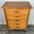 Chest of Drawers Vintage French Louis XVI 5 Drawers Carved Tall Cabinet LOT 45006