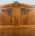 Bed Vintage French Louis XVI Double Bed Frame Oak Carved Headboard LOT 45867