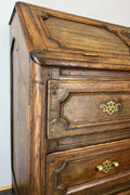 Chest of Drawers Vintage French Oak 3 Drawers Bureau Desk Cabinet LOT 216911