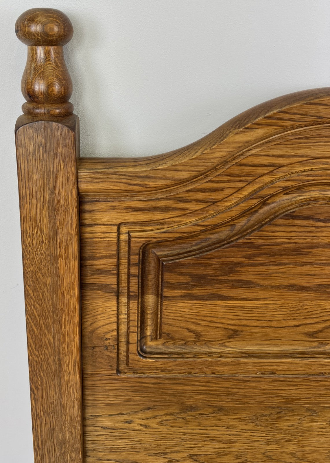 Headboard Vintage French Style Oak Double Bed Carved Headboard LOT 61843
