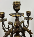 Candelabra Vintage French Brass 5 Arm Ornate Rococo Candle Holder LOT 44317