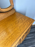 Vintage Dressing Table with Mirror French Oak Louis Vanity Table Makeup LOT 45549