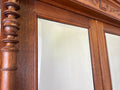 Wardrobe Antique French Oak Two Door Mirrored Carved Armoire Cabinet LOT 615315
