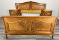 Bed Vintage French Louis XVI Double Bed Frame with Bedside Tables LOT 46282