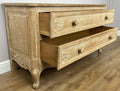 Chest of Drawers Vintage French Louis Oak 2 Drawers Carved Cabinet LOT 640615