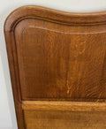 Bed Vintage French Louis Style Oak Double Bed Frame Carved Headboard LOT 47308
