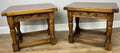 Pair of Bedside Tables Vintage French Oak Nightstands Carved Cabinets LOT 62121