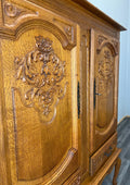 Cabinet Vintage French Louis XIV Style Carved Sideboard 2 Door Cupboard LOT 35528