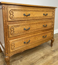 Chest of Drawers Vintage French Louis Oak 3 Drawers Carved Cabinet LOT 62543