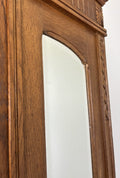 Wardrobe Antique French Oak Two Door Mirrored Carved Armoire Cabinet LOT 609715