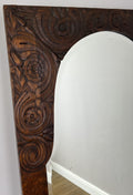 Mirror Antique French Style Oak Carved Wardrobe Mirror Polished Glass LOT 61882