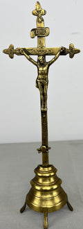 Crucifix Vintage French Style Religious Ornate Cross Freestanding LOT 64260