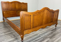 Bed Vintage French Louis XVI Oak Double Bed Frame Carved Headboard LOT 36641