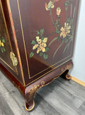 Cabinet Vintage Chinese Hand Painted Floral Bird Lacquer Sideboard LOT 439619