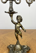 Candelabra Vintage French Cherub 5 Arm Ornate Candle Holder LOT 60574
