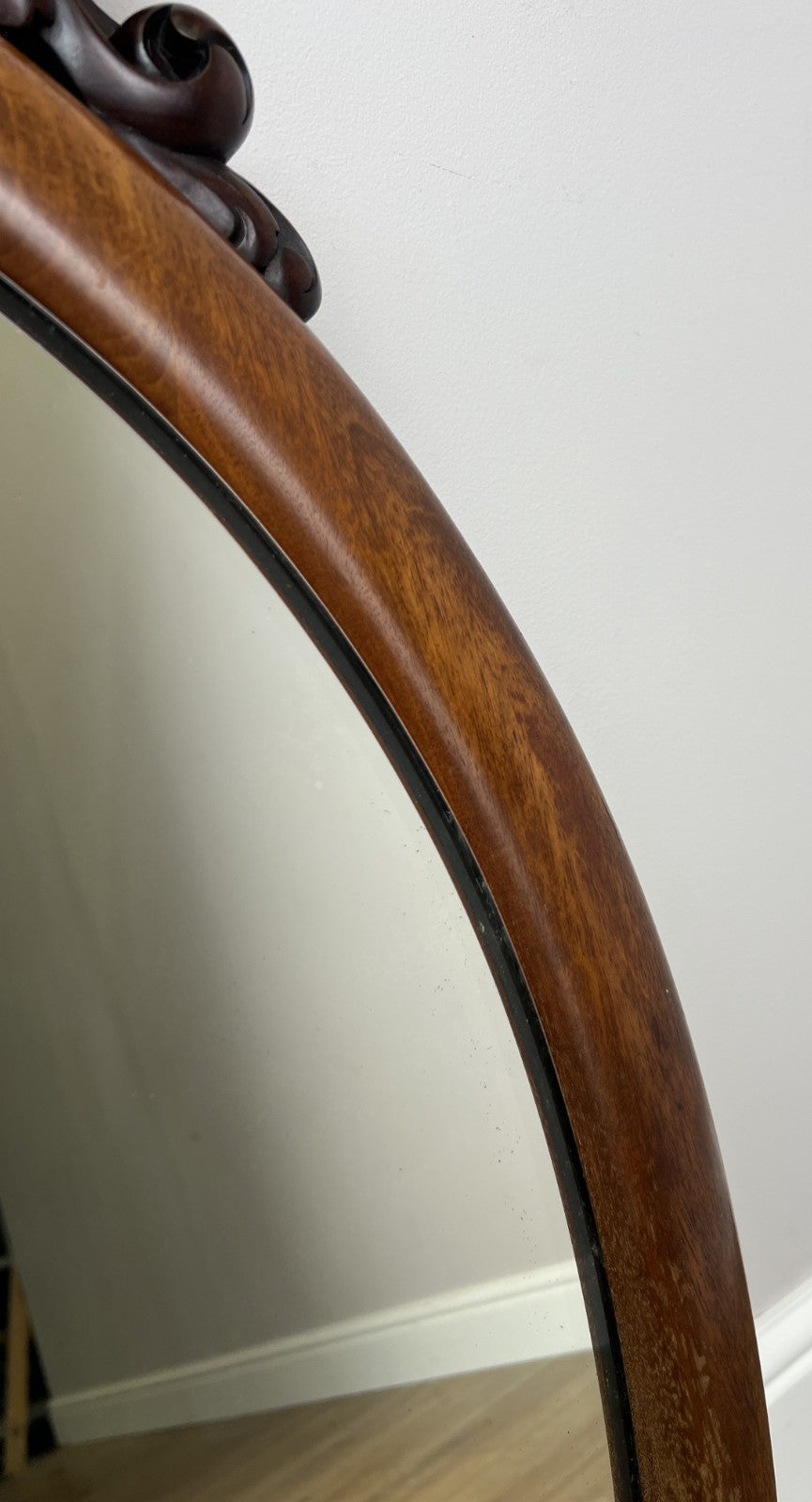 Mirror Antique French Walnut Ornate Wall Mirror Decorative Frame LOT 61357