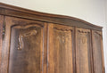 Wardrobe Vintage French Louis XVI Style Oak Four Door Carved Armoire LOT 6505