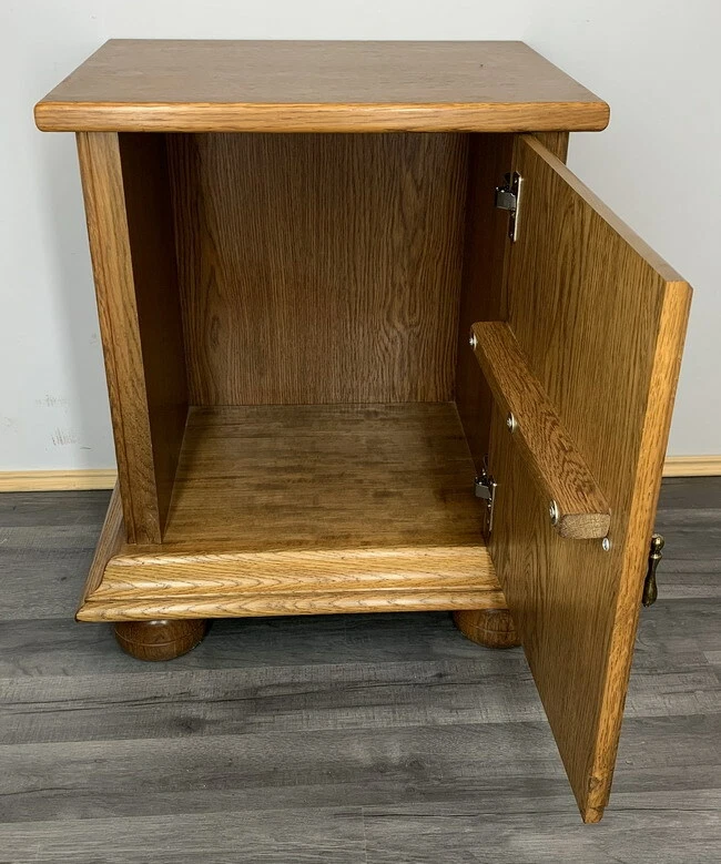 Bedside Table Vintage French Style Cupboard Carved Cabinet Nightstand LOT 5945