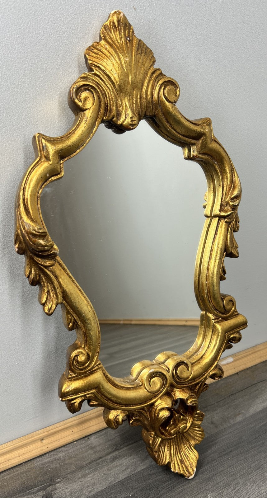 Vintage French Gilt Wall Mirror Ornate Rococo Frame Wall Decor LOT 43760