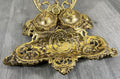Inkwell Set Vintage French Brass Ornate Desk Accessory LOT 46886