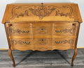 Secretaire Writing Desk Vintage French Louis Oak Rare Bureaux Cabinet LOT 44881
