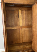 Wardrobe Antique French Oak Two Door Mirrored Carved Armoire Cabinet LOT 612210