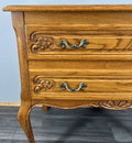 Chest of Drawers Vintage French Louis Oak 2 Drawers Ornate Cabinet LOT 44383