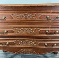 Chest of Drawers Vintage French Louis XVI Oak Carved 3 Drawer Cabinet LOT 43956