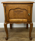 Pair of Bedside Tables Vintage French Louis Oak Nightstands Cabinets LOT 62974