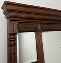 Mirror Antique French Oak Wall Mirror Bevelled Large Glass Wall Frame LOT 63702