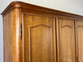 Wardrobe Vintage French Louis XVI Style Five Door Carved Armoire LOT 49857