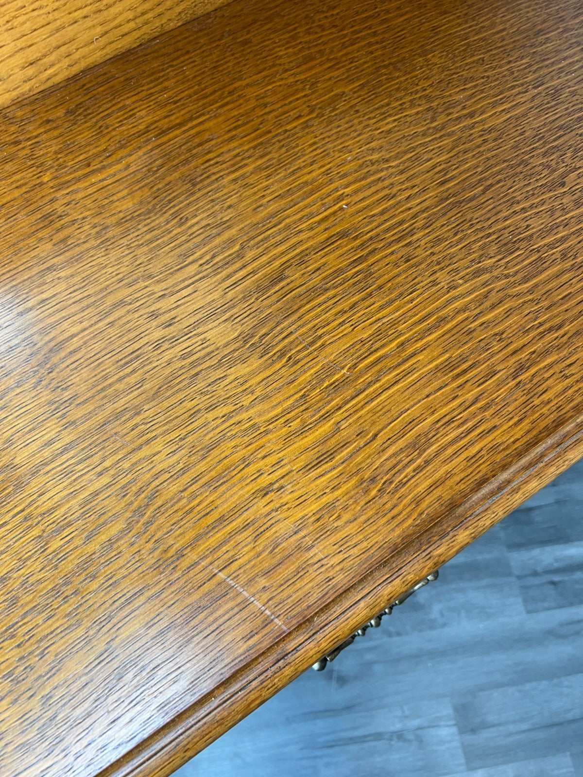 Vintage Dressing Table with Mirror French Oak Louis Vanity Table Makeup LOT 455711