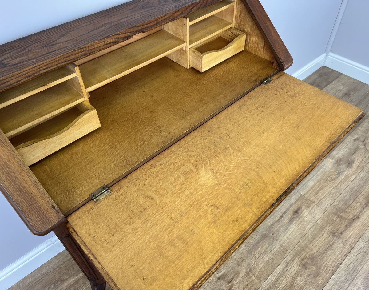 Secretaire Writing Desk Vintage French Louis Oak Rare Bureaux Cabinet LOT 631813