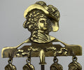 Fireplace Set Vintage French Style Brass 5 Piece Companion Set LOT 6445
