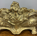 French Art Nouveau Jardiniere, Antique Brass Planter Brass Ornate LOT 467910