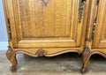 Sideboard Vintage French Louis Style Oak 4 Door Cupboard Carved Cabinet LOT 63628